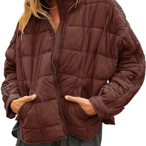 Women's Brown Quilted Jacket